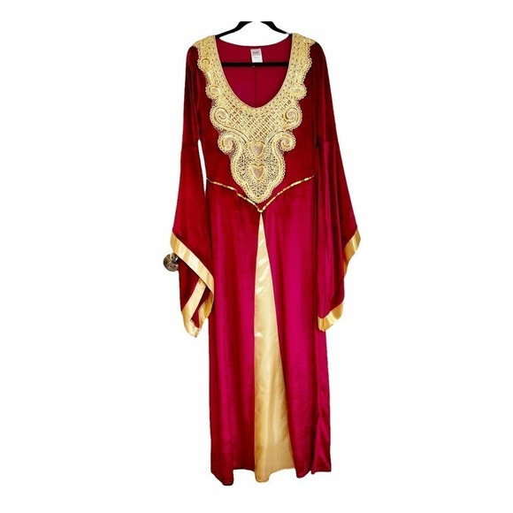 Spirit Halloween Time Period Medieval Queen Halloween Dress Red Large - Picture 1 of 7